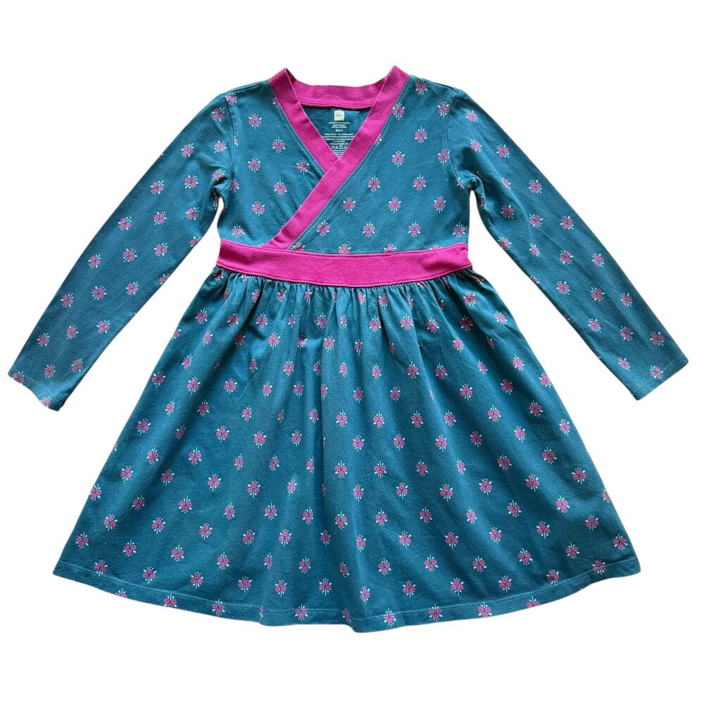 Tea Collection Germany Floral Wrap Neck Dress Size 6